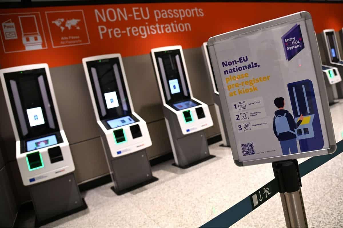 ntry/Exit System kiosks for non-EU travelers at Munich Airport’s Terminal 1 Pier