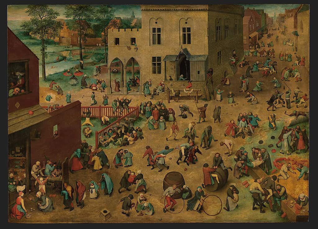 Painting by Pieter Bruegel the Elder titled Children’s Games, at the Kunsthistorisches Museum in Vienna